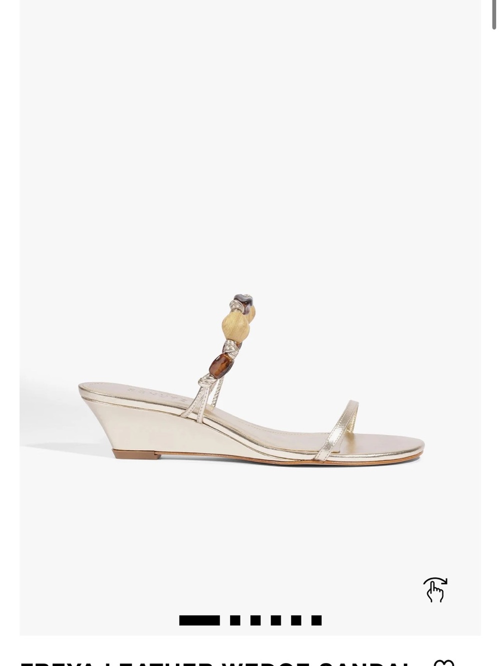 SCHUTZ FREYA LEATHER WEDGE SANDAL - Picture 5 of 9